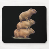 Drie Capybaras Funny Capybara Humor Stack Animal Muismat (Voorkant)