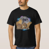 Drie Capybaras Maan Grappig Capybara Mystical T-shirt (Voorkant)