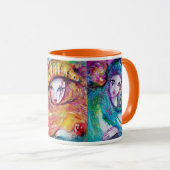 DRIE CARNIVAL MASKS Venetian Masquerade Mok (Voorkant rechts)