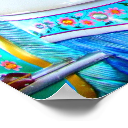 Drie Carousel Ponies Poster (Hoek)