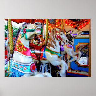 Drie Carousel Ponies Poster