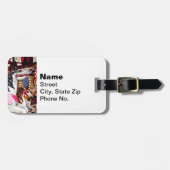 Drie carrouselpaarden close-up Bagagelabel (Voorkant horizontaal)