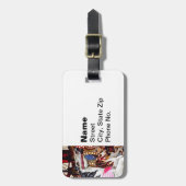 Drie carrouselpaarden close-up Bagagelabel (Voorkant verticaal)