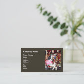 Drie carrouselpaarden dicht bij elkaar visitekaartje (Staand voorkant)