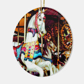 Drie Carrouselpaarden Keramisch Ornament (Links)