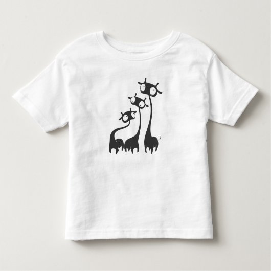 Drie Cartoon Giraffes Kinder Shirts (Voorkant)