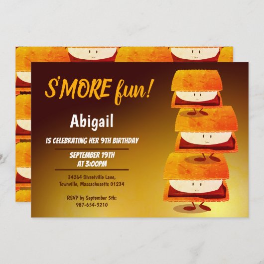 Drie Cartoon Kinderen van Birthday Kaart (Voorkant / Achterkant)