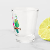 Drie cartoon parrots shot glas (Rechts)