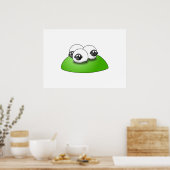 Drie Cartoon schapen op de gras Poster (Keuken)