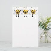 Drie Cartoons bijen Briefpapier (Staand voorkant)