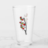 Drie Cartoons Kippen Glass Glas (Voorkant)