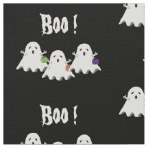 Drie Cartoons Kleine Ghost Black Fabric