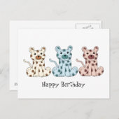 Drie Cartoons luipaarden Briefkaart (Voorkant / Achterkant)