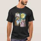 Drie Cat Moon 3 Wolfs Funny Parody T-shirt (Voorkant)