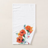 Drie Cheerful Long Stemmed Red Poppies 2 Bad Handdoek (Handdoek)