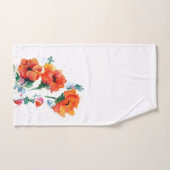 Drie Cheerful Long Stemmed Red Poppies 2 Bad Handdoek (Handdoek)