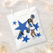 Drie Cheers Custom Wit Favor Bag Blauw #1 Bedankzakje (Geknipt)