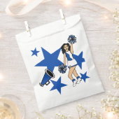 Drie Cheers Custom Wit Favor Bag Blauw #2 Bedankzakje (Geknipt)