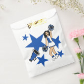 Drie Cheers Custom Wit Favor Bag Blauw #2 Bedankzakje (Gezegeld)