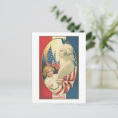 Drie Cheers voor George Washington Briefkaart (Staand voorkant)