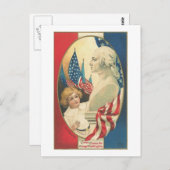 Drie Cheers voor George Washington Briefkaart (Voorkant / Achterkant)