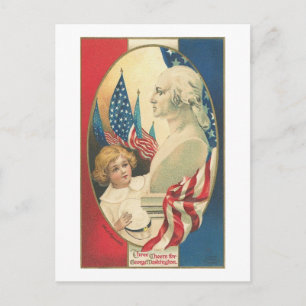 Drie Cheers voor George Washington Briefkaart