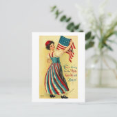 Drie Cheers voor het Rode Wit en Blauw Briefkaart (Staand voorkant)