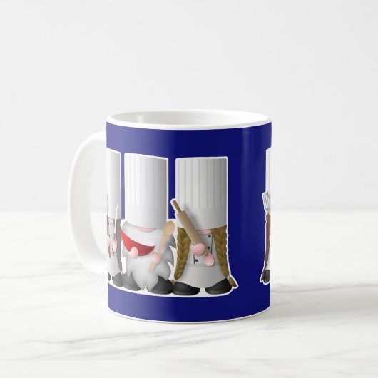 Drie chef-koks en bakkerskabouters koffiemok (Voorkant links)