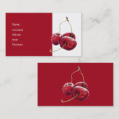 Drie Cherries-profielkaart Visitekaartje (Voorkant / Achterkant)