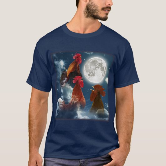 Drie Chicken Moon T-shirt (Voorkant)