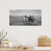 Drie Chiefs Piegan Blackfoot Indianen Poster (Keuken)