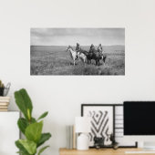 Drie Chiefs Piegan Blackfoot Indianen Poster (Thuiskantoor)