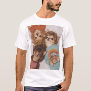 Drie Chihuahua-vrienden met grote 1980 kapsels T-shirt