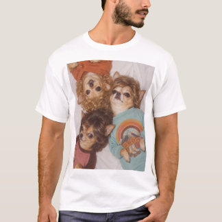 Drie Chihuahua-vrienden met grote 1980 kapsels T-shirt