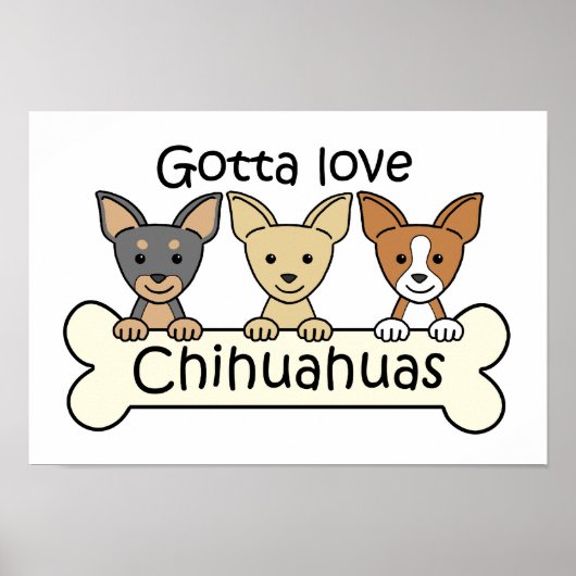 Drie Chihuahuas Poster (Voorkant)