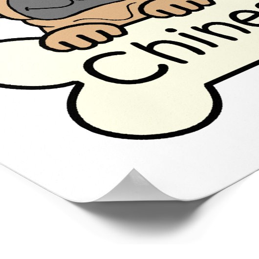 Drie Chinese Shar-Peis Poster (Hoek)