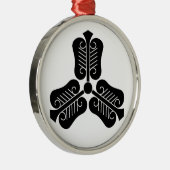 Drie Chinese waaiers Metalen Ornament (Rechts)