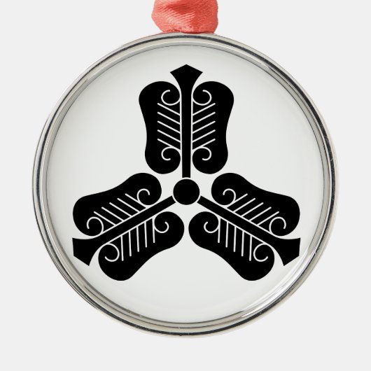 Drie Chinese waaiers Metalen Ornament (Voorkant)