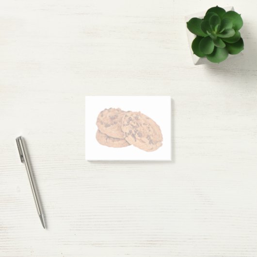 Drie chocolade koekjes post-it® notes (Kantoor)