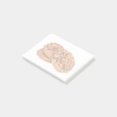 Drie chocolade koekjes post-it® notes (Schuin)