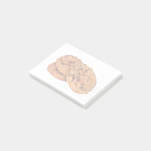 Drie chocolade koekjes post-it® notes (Schuin)
