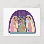 Drie Christelijke Bridesmaids Briefkaart (Voorkant)