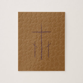 Drie christelijke kruisen Calvarie Legpuzzel