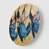 DRIE CHRISTMAS ANGELS IN BLAUW GROTE KLOK (Hoek)