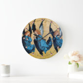 DRIE CHRISTMAS ANGELS IN BLAUW GROTE KLOK (Huis)