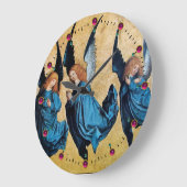 DRIE CHRISTMAS ANGELS IN BLAUW GROTE KLOK (Hoek)