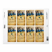 DRIE CHRISTMAS ANGELS IN BLAUW PARCHMENT, Sapphire Etiket (Full Sheet)