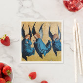 DRIE CHRISTMAS ANGELS IN BLAUW SERVET (Insitu)