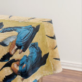 DRIE CHRISTMAS ANGELS IN BLAUW TAFELKLEED (Voorbeeld)