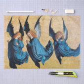 DRIE CHRISTMAS ANGELS IN BLAUW TISSUEPAPIER (Craft)